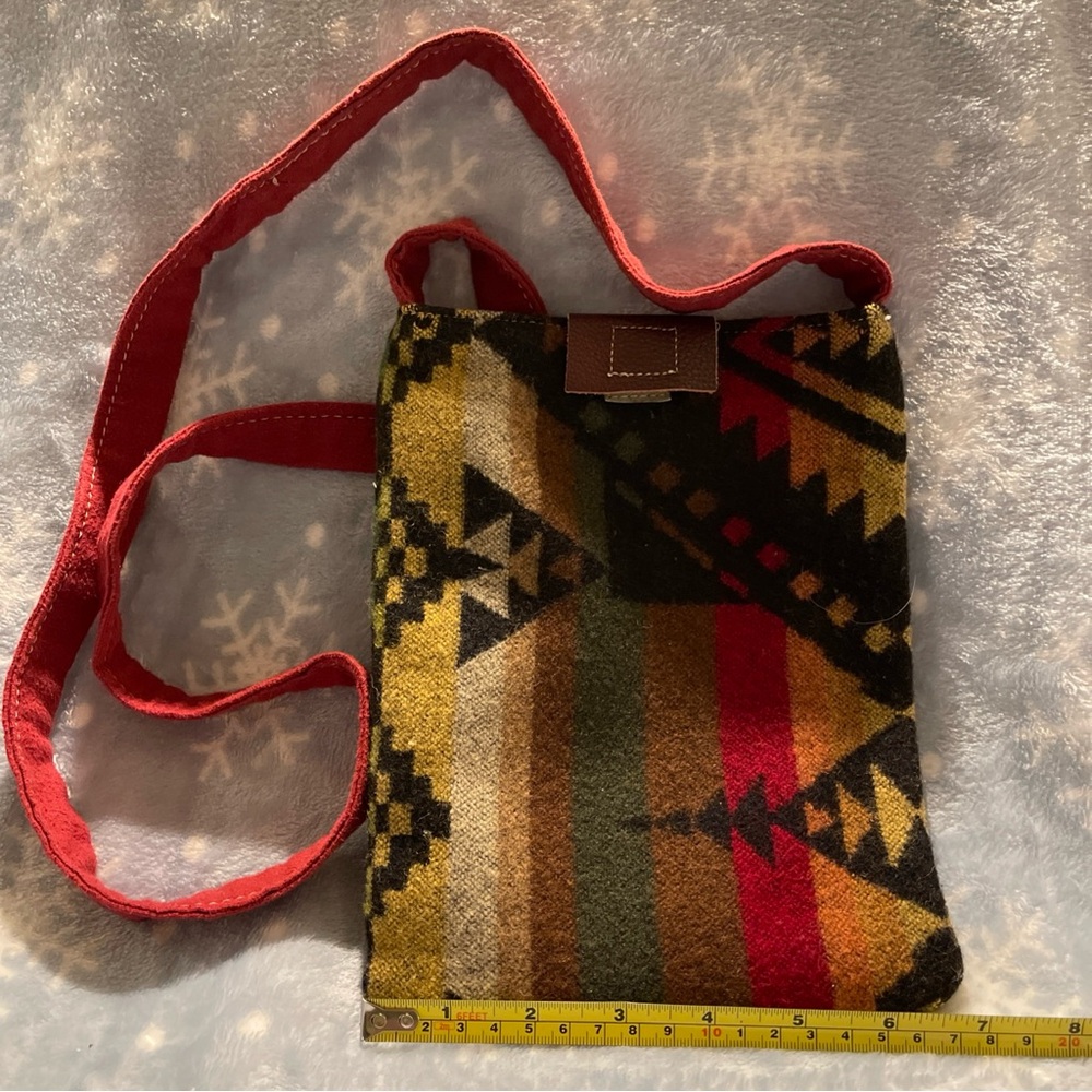 Boho Style Geometric Multicolor Patterned Wool Cr… - image 2